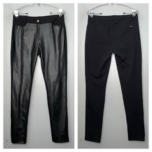 Michael Kors Skinny Pants Size 4 Black Vegan Leather Party Rave Indie Sleaze
